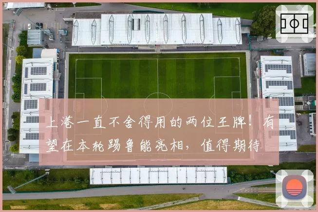 上港一直不舍得用的两位王牌！有望在本轮踢鲁能亮相，值得期待