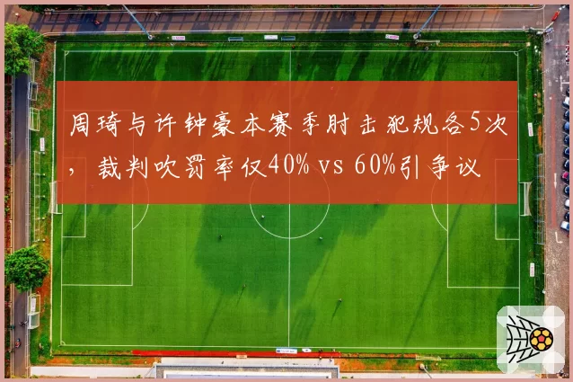 周琦与许钟豪本赛季肘击犯规各5次，裁判吹罚率仅40% vs 60%引争议